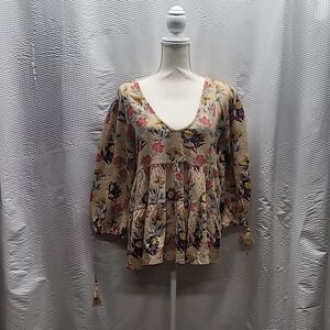 Lucky Brand Multicolor Floral Blouse
